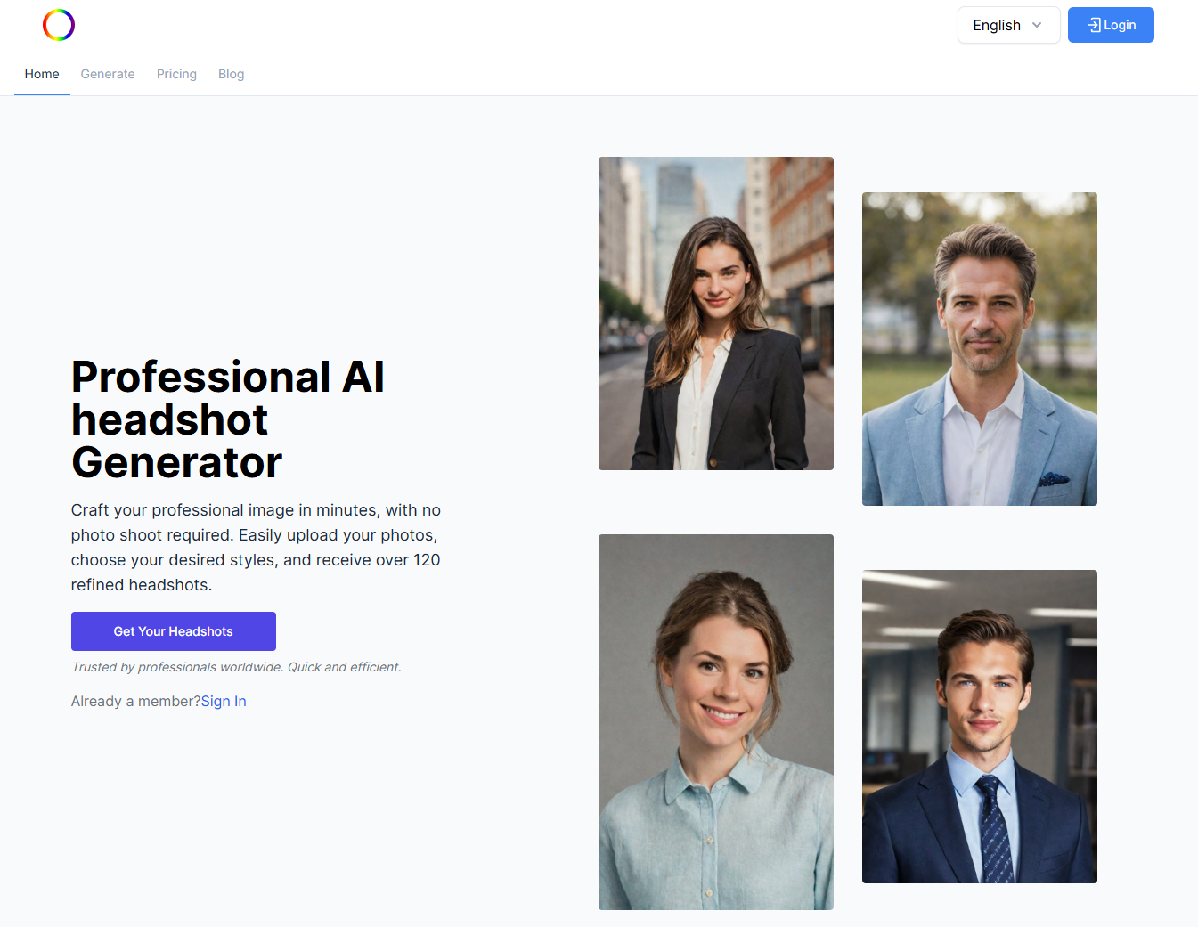 AI Generated Professional Headshot Example